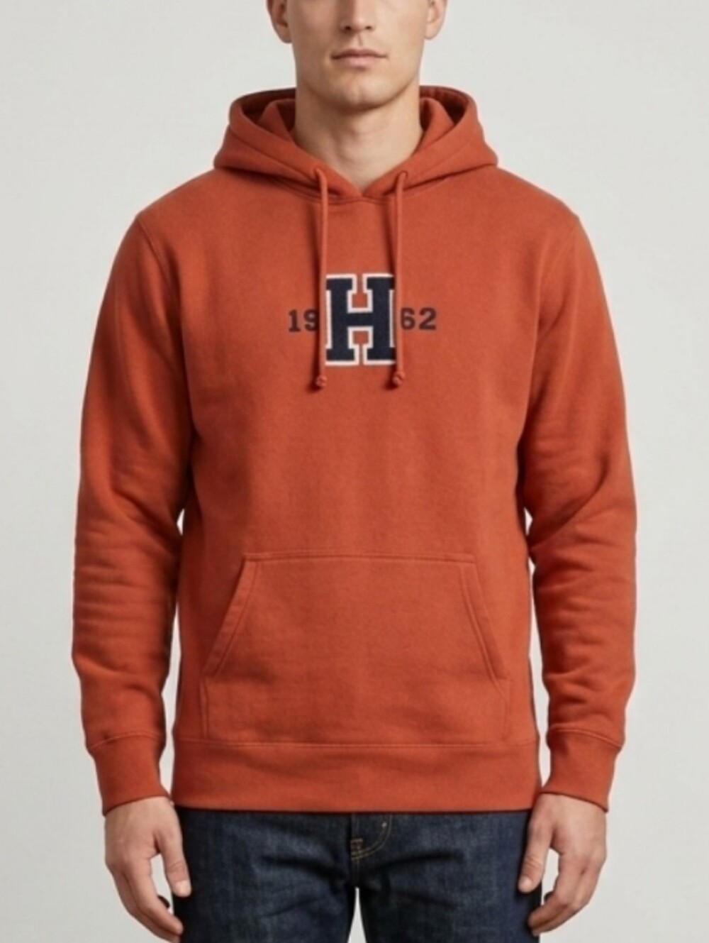 Sonoma Classic Pullover Hooded Kangaroo Pouch Sweatshirt with 'H' Applique Logo